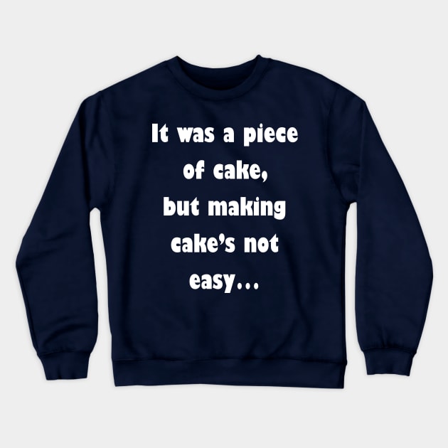 Barenaked Ladies - Piece Of Cake (light text) Crewneck Sweatshirt by lyricalshirts